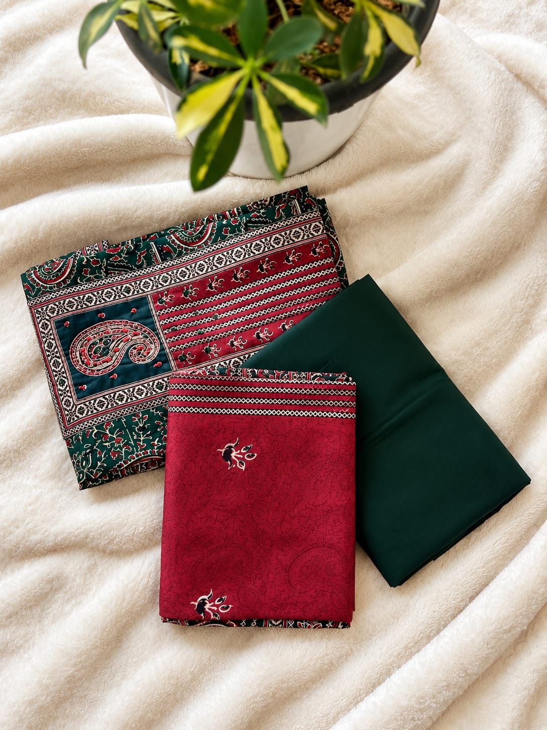 COTTON UNSTICHED 3 PC SET