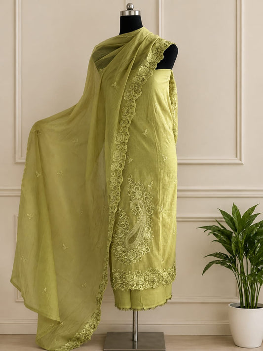 MUL SILK UNSTICHED 3 PC SET